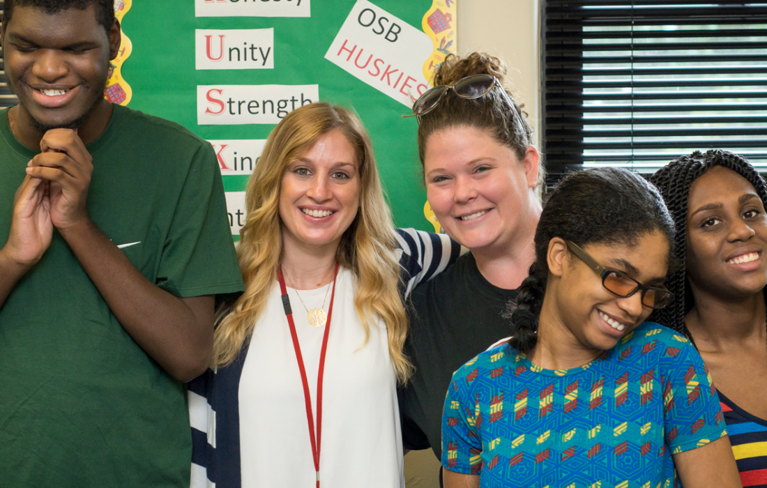 Photo of a community standing together